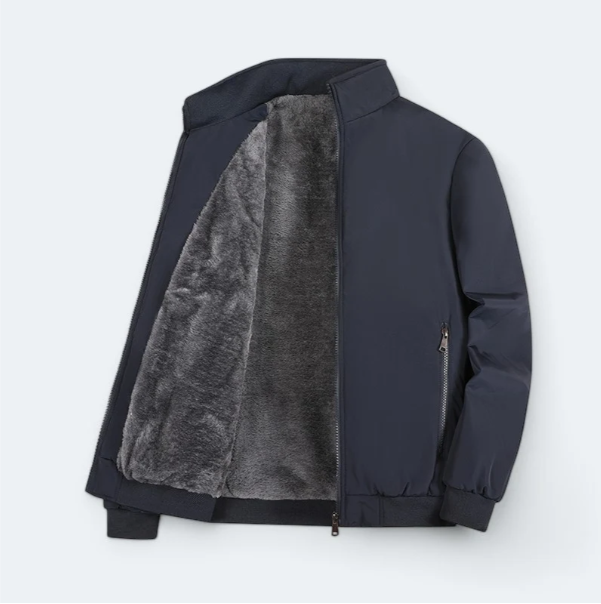 Men's Fleece-Lined Stand-Collar Jacket
