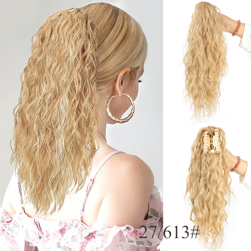 🩷 18 Inch Curly Wavy Frizzy Hair Extension with Ponytail