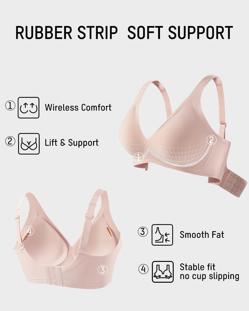 Seamless Deep V Push-Up Wireless Bra