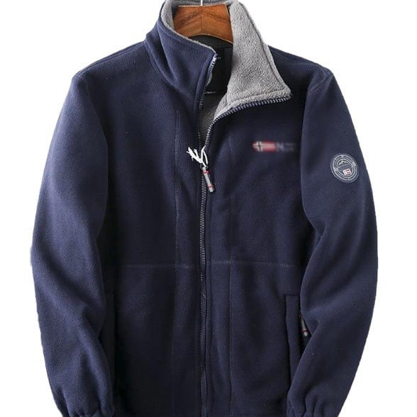 LAST DAY PROMOTION - 50%OFF🔥 Unisex Full Zip Stand Collar Reversible Fleece Coat