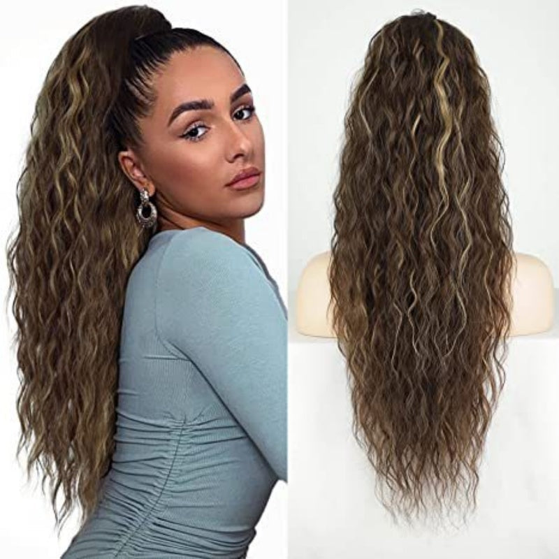 💜 ULTIMO GIORNO DI PROMOZIONE - SCONTO DEL 50%! 💜 Coda di cavallo con extension per capelli ricci, mossi e crespi