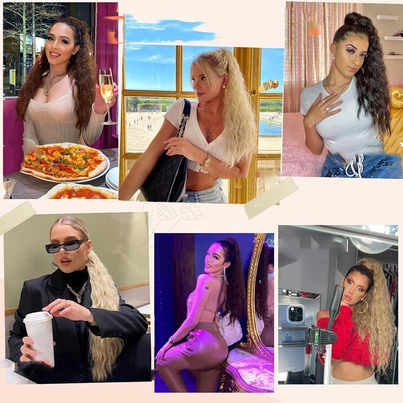 💜 ULTIMO GIORNO DI PROMOZIONE - SCONTO DEL 50%! 💜 Coda di cavallo con extension per capelli ricci, mossi e crespi