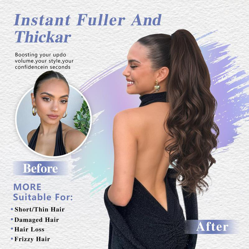 💜 LAST DAY PROMOTION - 50%OFF💜Clip-on Wavy Ponytail Extension