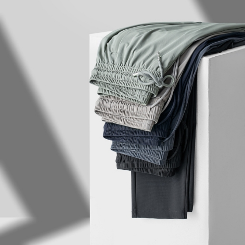 Ice Feel Quick-Dry Athletic Pants – Cooling Fabric, Loose Fit & Moisture-Wicking (M–4XL) 🌿👖