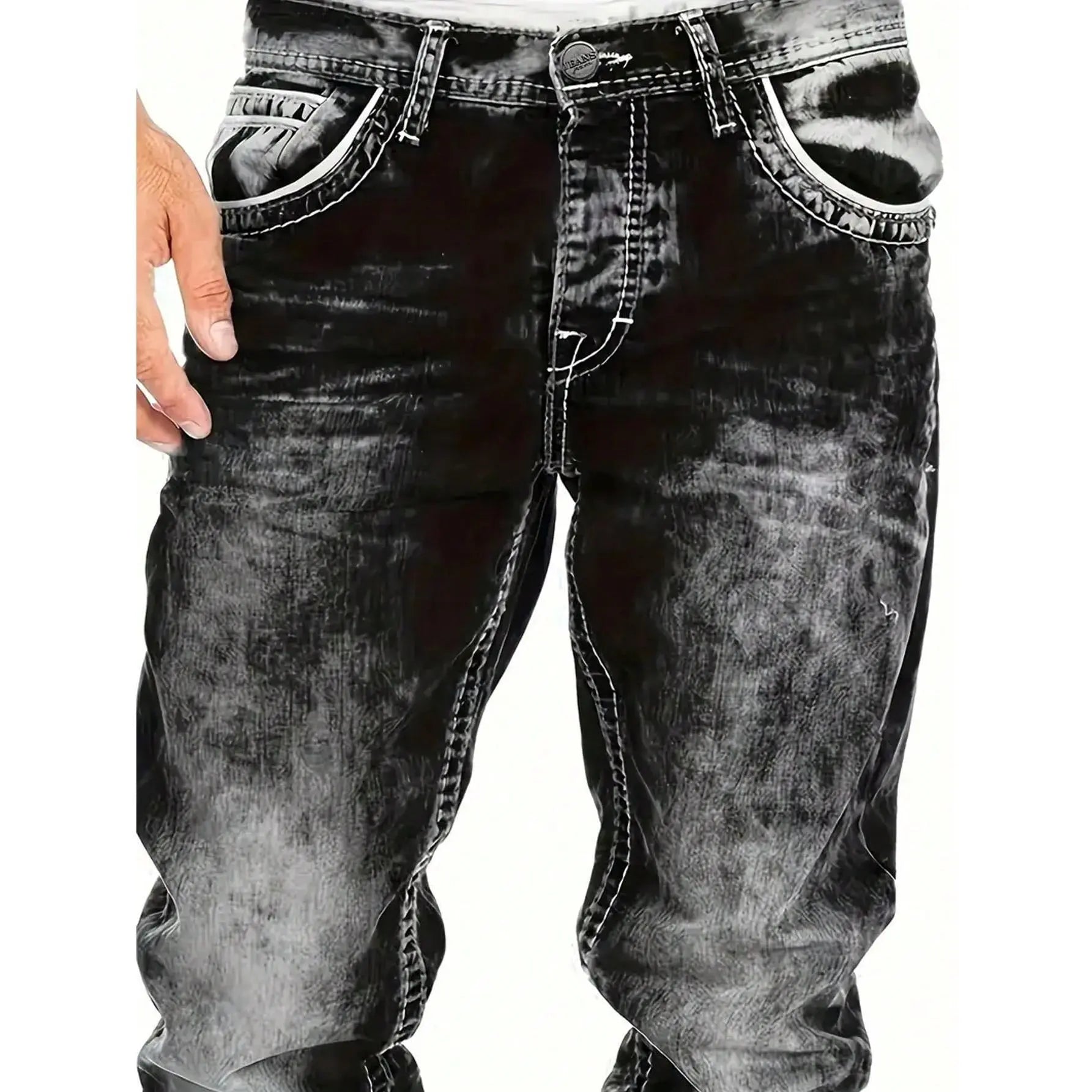 Men's Fashion Creative Stretch Denim Jeans,Minimalist Style Suitable For Summer, Emo Style— Free shipping for two pieces