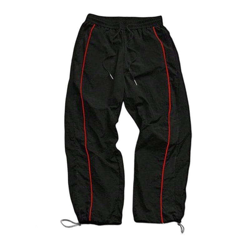Retro Side-Stripe Wide-Leg Trousers