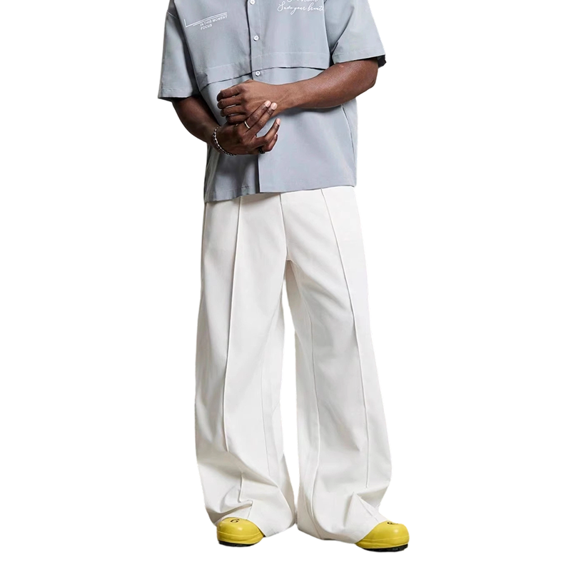 👖 LIMITED-TIME 50% OFF! 🍃 Men's Minimalist Wide-Leg Pants – Structured Seams, Premium Fabric, Versatile ✨